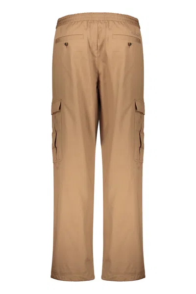 Shop Burberry Cotton Cargo-trousers In Beige