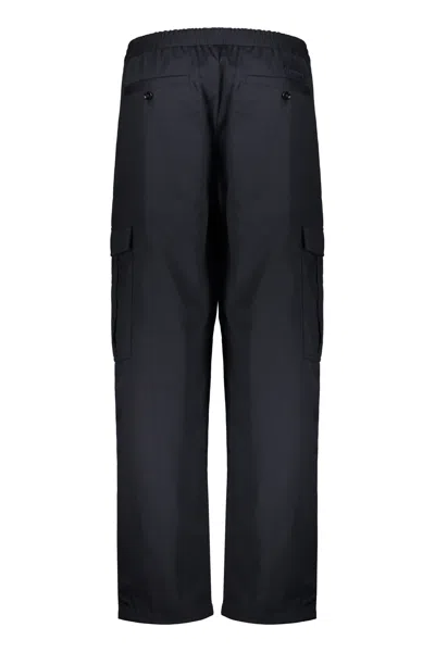 Shop Burberry Cotton Cargo-trousers In Blue