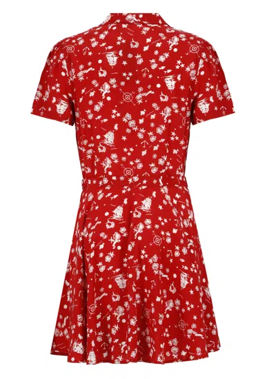 Shop Ralph Lauren Dress With Print In Red