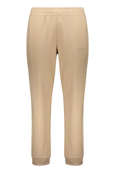 Shop Burberry Cotton Track-pants In Beige
