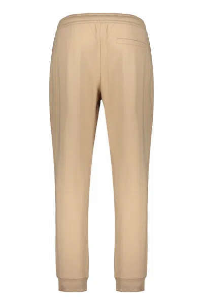 Shop Burberry Cotton Track-pants In Beige