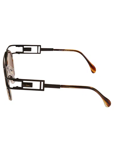 Shop Cazal Round Lens Frame Sunglasses In Black