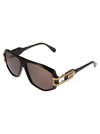 Shop Cazal Hexagon Frame Sunglasses In Black