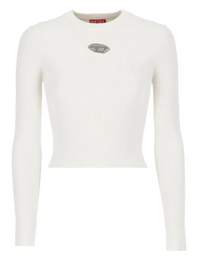 Shop Diesel Valary Sweater In Ivory