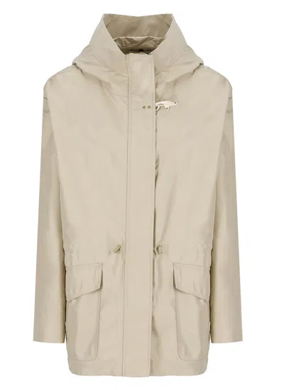 Shop Fay Parka With Hood In Beige