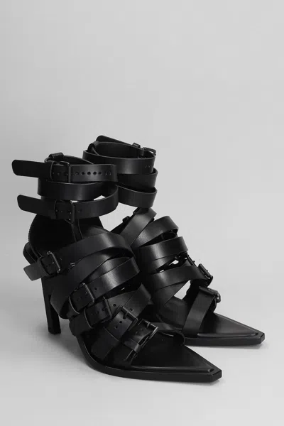 Shop Ann Demeulemeester Sandals In Black Leather