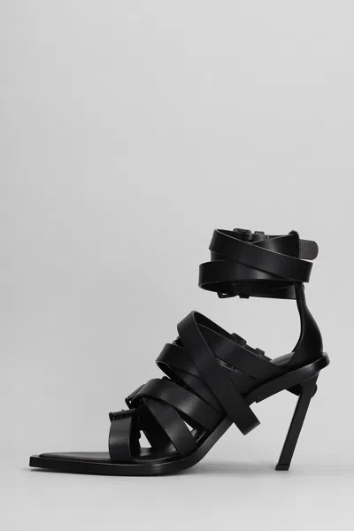 Shop Ann Demeulemeester Sandals In Black Leather