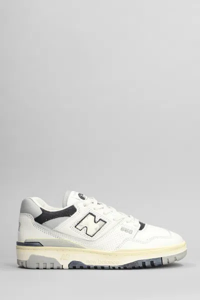 Shop New Balance 550 Sneakers In White Leather