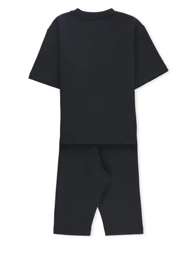 Shop Balmain Two-piece Jumpsuit With Logo In Black