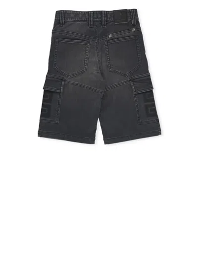 Shop Givenchy Denim Bermuda Shorts In Grey