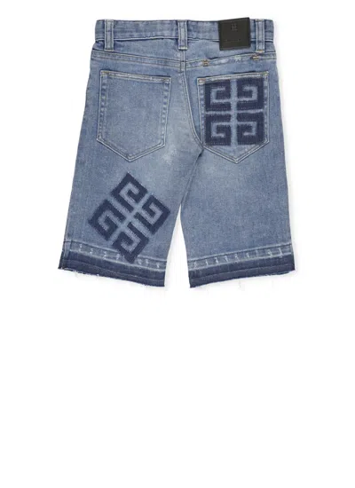 Shop Givenchy Denim Shorts In Blue