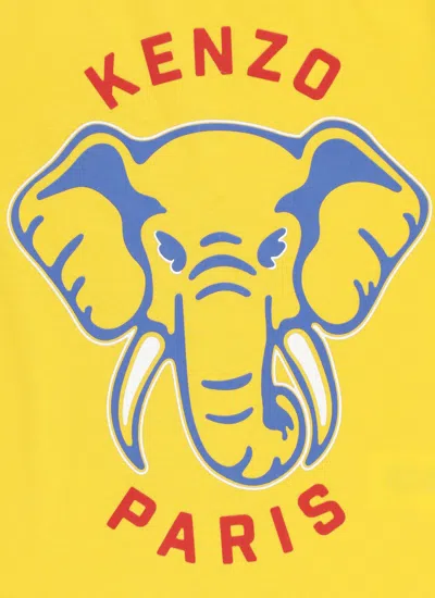 Shop Kenzo T-shirt With Logo In Yellow