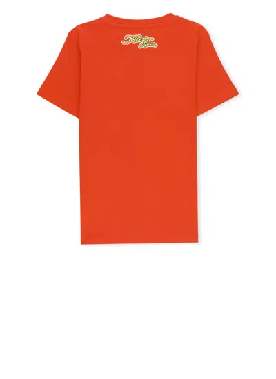 Shop Kenzo T-shirt With Print In Orange