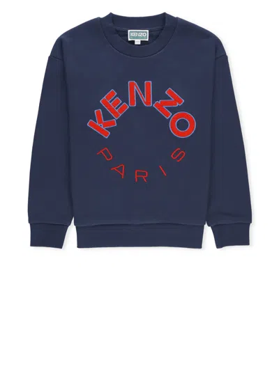 Shop Kenzo Sweatshirt With Logo In Blue