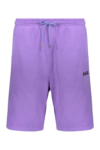 Shop Balr. Cotton Bermuda Shorts In Purple