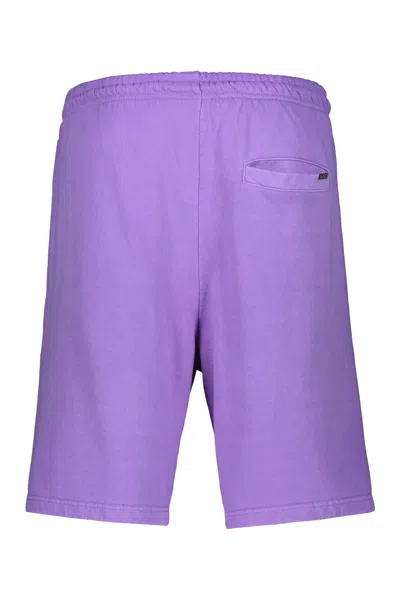 Shop Balr. Cotton Bermuda Shorts In Purple