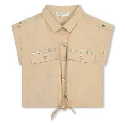 Shop Michael Kors Camicia Con Applicazioni In Beige