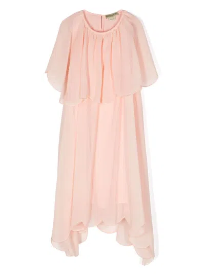 Shop Stella Mccartney Abito Con Design A Strati In Salmon