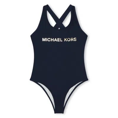 Shop Michael Kors Costume Intero Con Logo In Blue