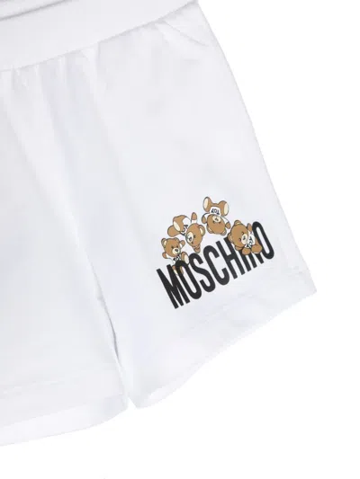 Shop Moschino Shorts Con Stampa Teddy Bear In White