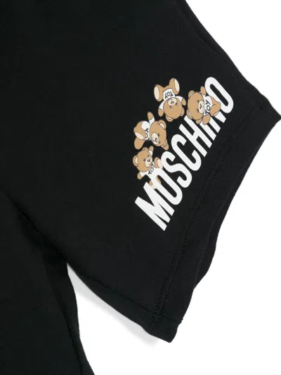 Shop Moschino Shorts Teddy Bear In Black