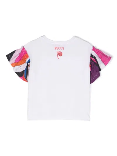 Shop Pucci T-shirt Con Ruches In White