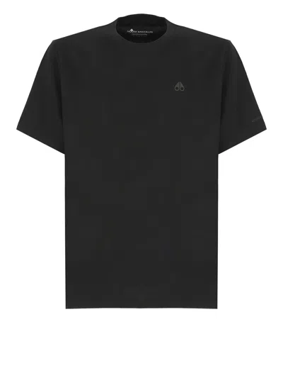 Shop Moose Knuckles Logoed T-shirt In Black