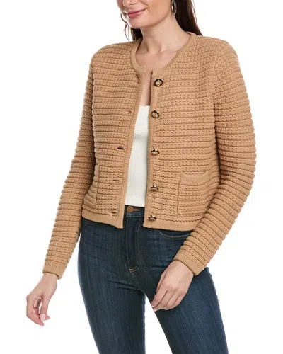 Shop Labiz This Knitted Sweater Jacket In Brown