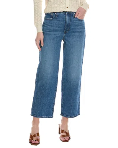 Shop Madewell The Perfect Vintage Cresslow Wash Wide Leg Crop Jean In Blue