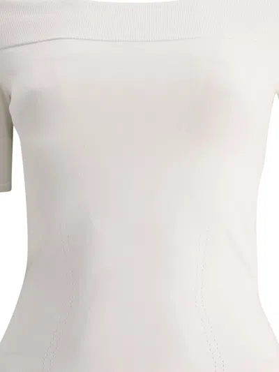 Shop Alexander Mcqueen Boat-neck Top In White