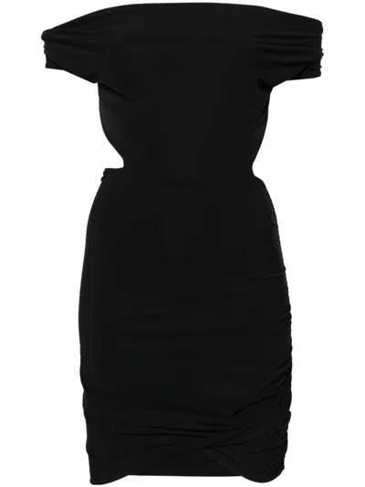 Shop Amazuìn Ester Mini Dress In Black