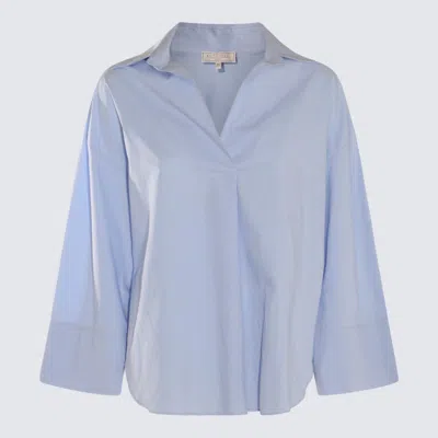 Shop Antonelli Light Blue Cotton Shirt In Clear Blue