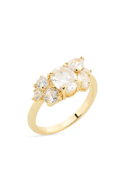 Shop Covet Cluster Oval Ring In Gold