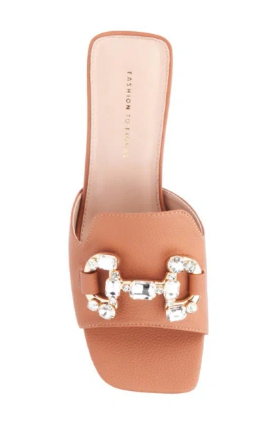Shop Fashion To Figure Octavia Slide Sandal In Cognac