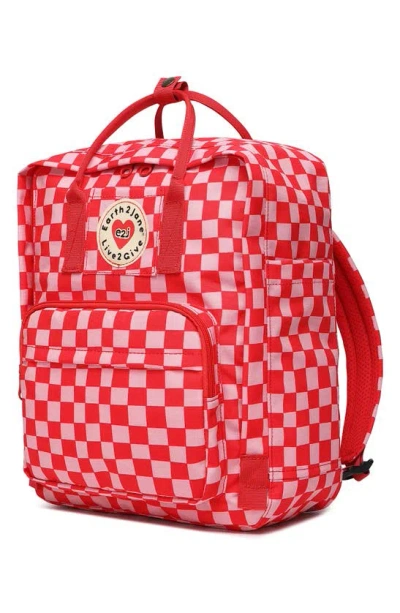 Shop Earth2jane Kids' Happy Camper Backpack In Red
