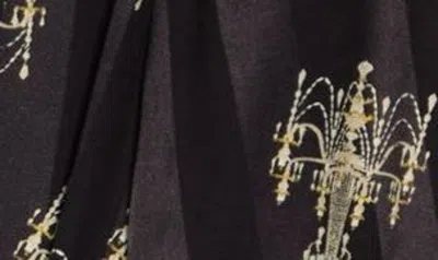Shop L Agence Ciara Chandelier Wrap Top In Black Multi Chandelier