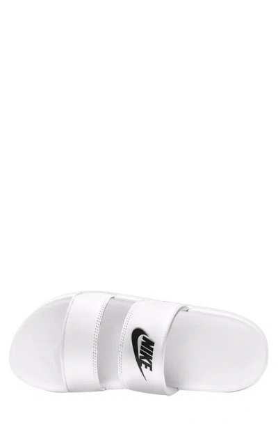 Shop Nike Offcourt Duo Strap Slide Sandal In 100 White/black