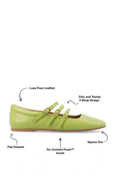 Journee Collection Darlin Multi Strap Mary Jane Flat In Green