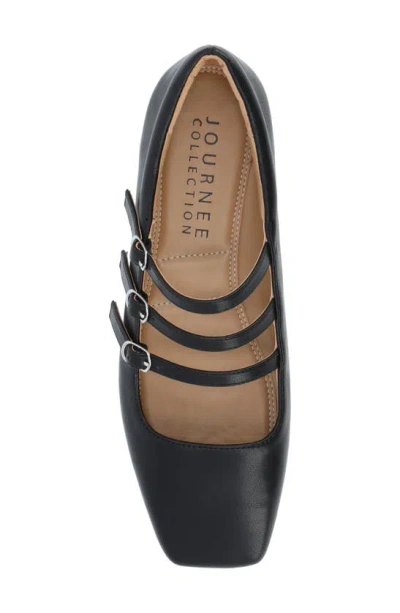 Journee Collection Darlin Multi Strap Mary Jane Flat In Black