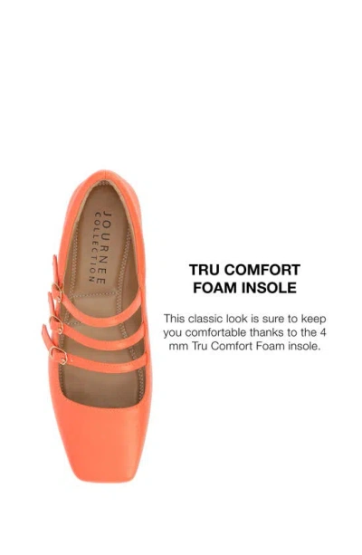 Journee Collection Darlin Multi Strap Mary Jane Flat In Orange