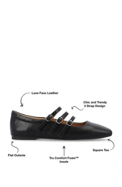 Journee Collection Darlin Multi Strap Mary Jane Flat In Black