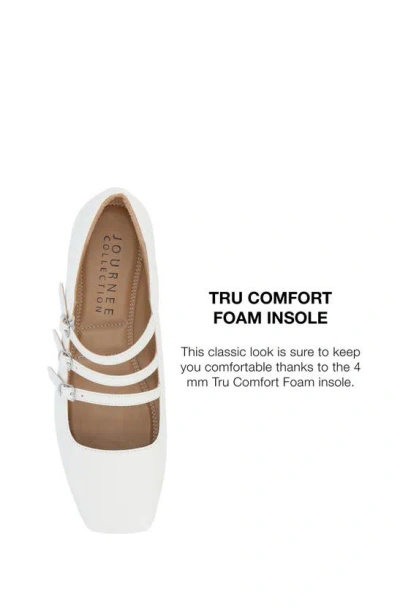 Journee Collection Darlin Multi Strap Mary Jane Flat In White