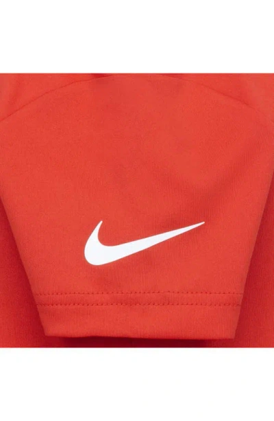 Shop 3 Brand Kids' Dri-fit Wordmark Logo T-shirt & Shorts Set In University Red