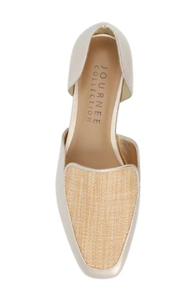 Journee Collection Kennza Womens Moc Closed Toe Loafers In Gold