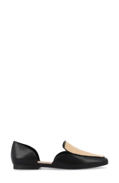Shop Journee Collection Kennza Mixed Media Loafer In Black