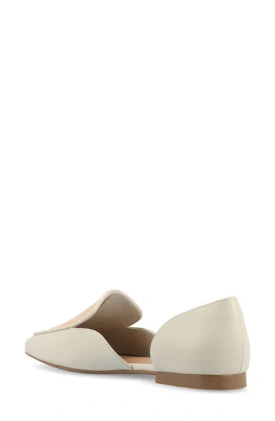 Journee Collection Kennza Womens Moc Closed Toe Loafers In Off White