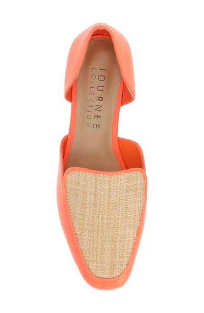 Shop Journee Collection Kennza Mixed Media Loafer In Orange