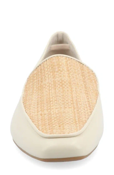 Journee Collection Kennza Womens Moc Closed Toe Loafers In Off White