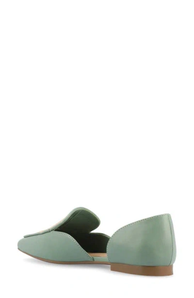 Journee Collection Kennza Mixed Media Loafer In Sage
