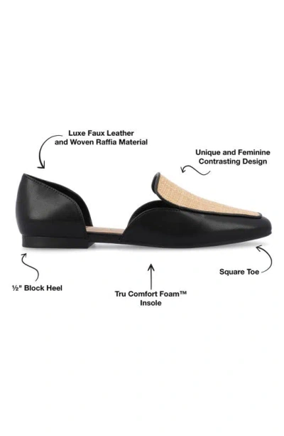 Shop Journee Collection Kennza Mixed Media Loafer In Black